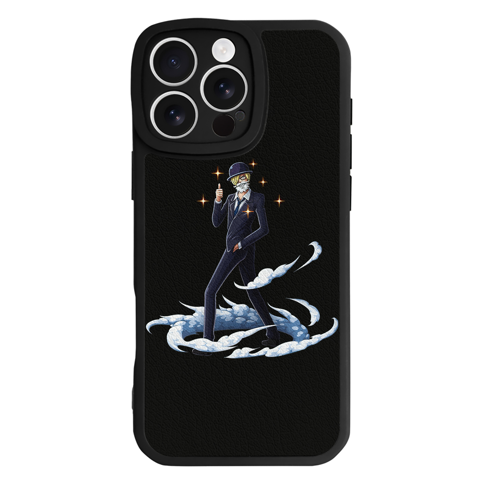 （画像用） ワンピース サンジ ONE PIECE Sanji 【iPhone 16シリーズ対応】シリコンスマホケース（レザー調） 材質：シリコン